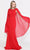 Poly USA 8566 - Jewel Neckline with Sheer Cape Long Gown Mother of the Bride Dresess