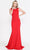 Poly USA 8566 - Jewel Neckline with Sheer Cape Long Gown Mother of the Bride Dresess