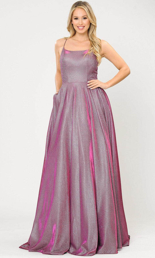 Poly USA 8574 - Sleeveless Iridescent A-Line Gown