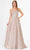 Poly USA 8574 - Sleeveless Iridescent A-Line Gown Special Occasion Dress XS / Rose Gold