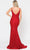 Poly USA 8590 - V-Neck Laced Mermaid Dress Prom Dresses