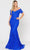 Poly USA 8596 - Off-shoulder Sweetheart Neckline Long Gown Mother of the Bride Dresess XS / Royal