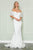 Poly USA 8596 - Off-shoulder Sweetheart Neckline Long Gown Mother of the Bride Dresses XS / Off-White