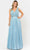 Poly USA 8600 - Accordion Pleated Sleeveless Formal Gown Prom Dresses XS / Blue