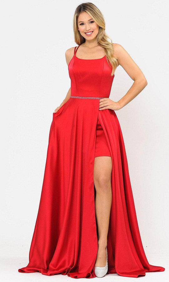 Poly USA 8652 - Sleeveless Scoop Neck Formal Dress