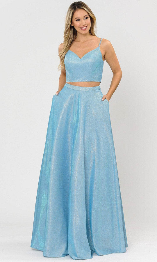 Poly USA 8676 - Two-piece Sleeveless Sweetheart Neck Long Dress