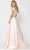 Poly USA 8686 - Off-Shoulder Sweetheart A-line Gown In Pink