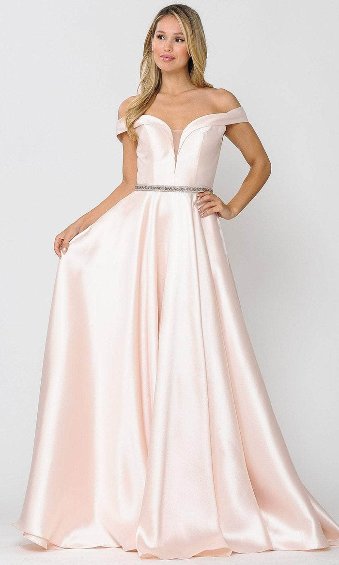 Poly USA 8686 - Off-Shoulder Sweetheart A-line Gown Prom Dresses