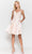 Poly USA 8694 - Embroidered V-Neck Short Dress With Pocket Cocktail Dresses XS / Blush
