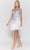 Poly USA 8696 - Sleeveless Plunging V-neck Cocktail Dress Cocktail Dresses XS / White/Lila