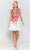 Poly USA 8696 - Sleeveless Plunging V-neck Cocktail Dress Cocktail Dresses XS / White/Red