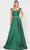 Poly USA 8702 - Corset Styled Back Mikado A-Line Dress Evening Dresses XS / Green