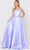 Poly USA 8702 - Corset Styled Back Mikado A-Line Dress Evening Dresses XS / Lilac