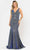 Poly USA 8704 - Sleeveless Deep V-neck Long Gown Prom Dresses
