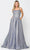 Poly USA 8716 - Strappy Back Glitter A-Line Prom Dress Prom Dresses XS / Royal