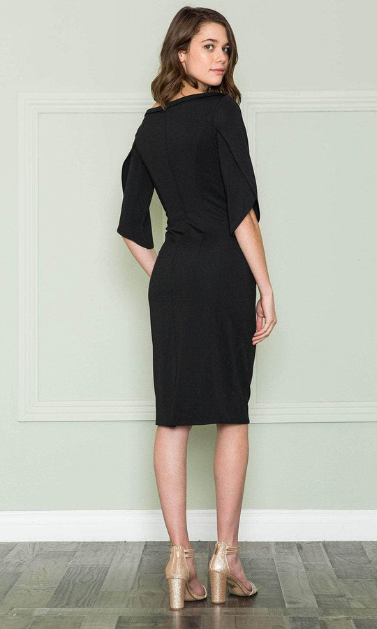 Poly USA 8772 - Quarter Sleeves Jersey Knee-Length Dress