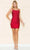 Poly USA 8918 - Ruched Embellished Short Dress Homecoming Dresses XS / Red