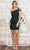 Poly USA 8934 - Strappy One Shoulder Cocktail Dress Cocktail Dresses XS / Emerald