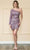 Poly USA 8970 - Long Sleeve Sequin Cocktail Dress Cocktail Dresses XS / Lavender