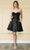 Poly USA 9084 - Beaded Corset A-Line Homecoming Dress Homecoming Dresses XS / Black