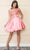 Poly USA 9084 - Beaded Corset A-Line Homecoming Dress Homecoming Dresses XS / Coral