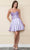 Poly USA 9084 - Beaded Corset A-Line Homecoming Dress Homecoming Dresses XS / Lilac
