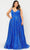 Poly USA W1004 - Sleeveless Plunging V-neck Formal Gown Prom Dresses