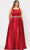 Poly USA W1010 - Sleeveless Scoop Neck Evening Gown Evening Dresses 14W / Red