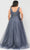 Poly USA W1024 - Sleeveless Glittered Semi-Ballgown Evening Dresses