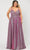 Poly USA W1048 - Plunged V-Neck Iridescent Formal Dress Evening Dresses