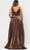 Poly USA W1062 - Sleeveless Plunging V-neck Evening Gown Prom Dresses