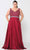 Poly USA W1066 - Beaded Bodice A-Line Evening Gown Special Occasion Dress