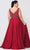 Poly USA W1066 - Beaded Bodice A-Line Evening Gown Special Occasion Dress