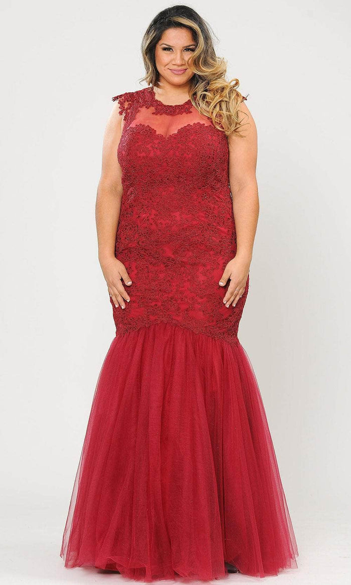 Poly USA W1084 - Sleeveless Jewel Neck Formal Gown Prom Dresses