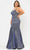 Poly USA W1102 - Square Neck Metallic Evening Gown Prom Dresses