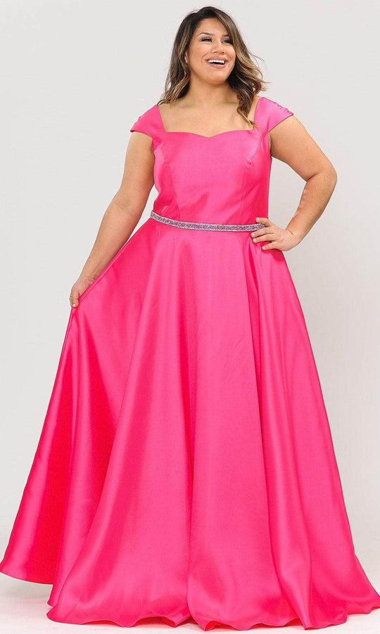Poly USA W1104 - Sweetheart Neckline with Cap sleeves Formal Dress