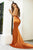 Portia and Scarlett - PS1934 Deep V-Neck Trumpet Dress With Train Prom Dresses