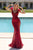 Portia and Scarlett PS1986 - Feather Ornate Paneled Prom Dress Prom Dresses 0 / Hot Red