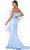Portia and Scarlett PS2026 - Feather Trimmed Prom Dress with Slit Special Occasion Dress