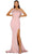 Portia and Scarlett PS2026 - Feather Trimmed Prom Dress with Slit Special Occasion Dress