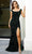 Portia and Scarlett PS21028 - Square Neck Sequin Prom Dress Special Occasion Dress 0 / Emerald
