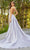 Portia and Scarlett - Ps21040 Plunging Glitter Overskirt Gown Special Occasion Dress