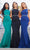 Portia and Scarlett - Ps21187 Crystal Ornate Cap Sleeve Gown Special Occasion Dress 18 / Emerald
