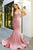 Portia and Scarlett - PS21208 Strapless V-Neck Sequin Gown Prom Dresses 0 / Blush