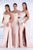 Portia and Scarlett - PS21218 Sweetheart Neck Drape Fitted Gown Bridesmaid Dresses 0 / Champagne