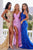 Portia and Scarlett - PS21228 Sequined Plunging V Neck Fringe Dress Prom Dresses 0 / Cobalt
