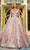 Portia and Scarlett - Ps22076 Lattice Sequin Sleeveless Ballgown Special Occasion Dress 18 / Rose Gold