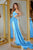 Portia and Scarlett - PS22158 Satin High-Slit Gown With Overlay Prom Dresses