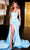 Portia and Scarlett - PS22214 Spaghetti Straps Evening Dress With Slit Prom Dresses 0 / Sky Blue