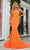 Portia and Scarlett - Ps22349 Sequin One Shoulder Gown Special Occasion Dress 18 / Hot Orange